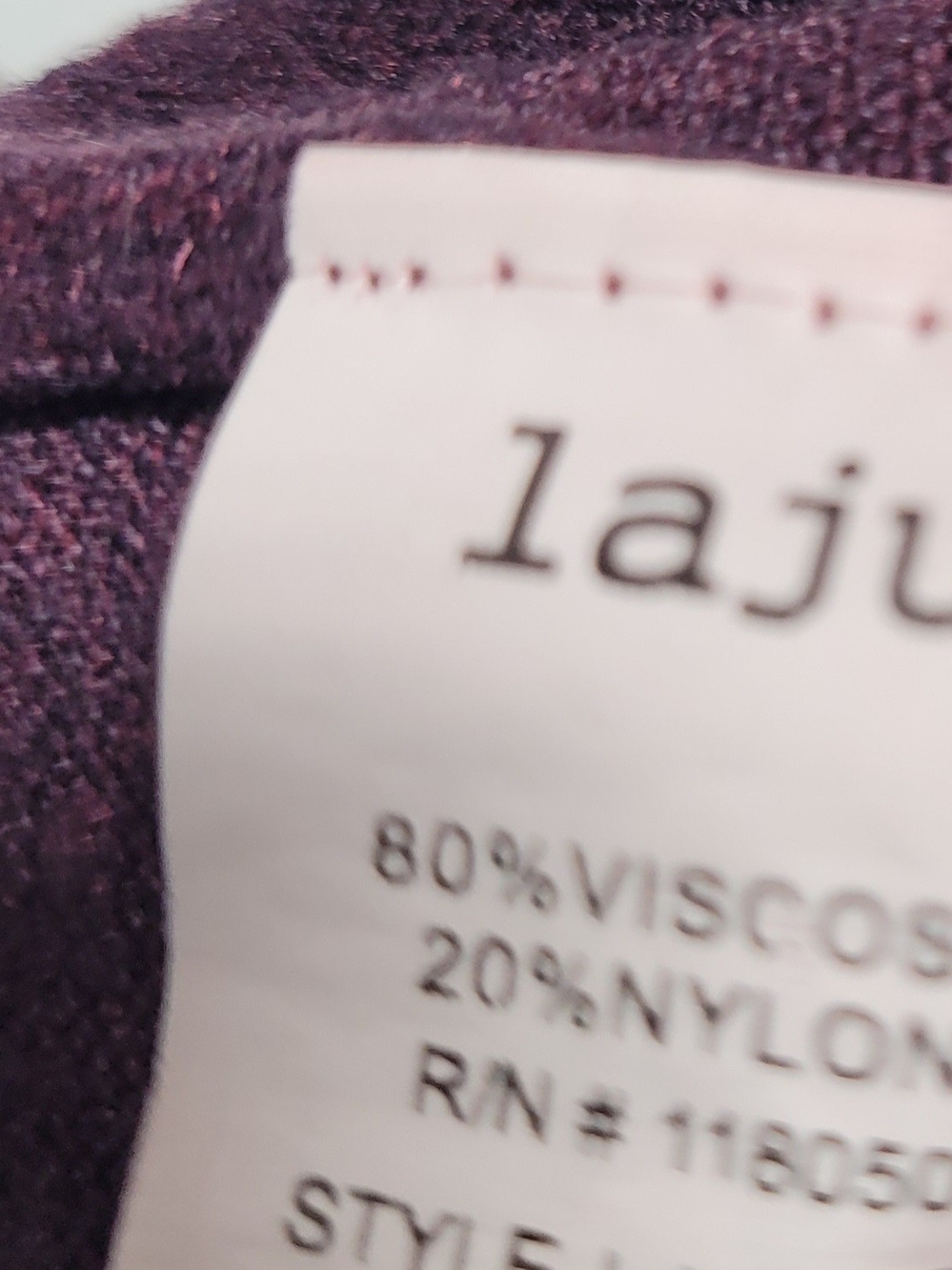 Open-Front Ribbed Trim Cardigan - Plum - Picture 2 of 4